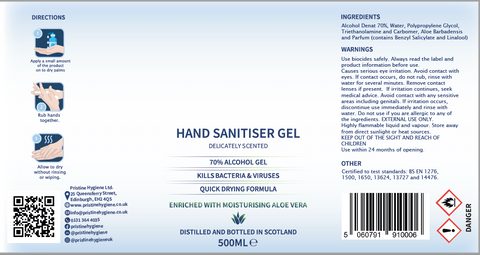 Personnalise Your Own a Label Hand Sanitisaton 500ml Gel